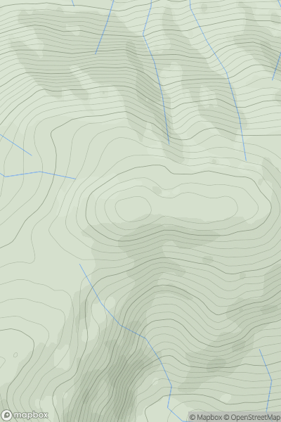 Thumbnail image for Ceann Garbh [Inveraray to Crianlarich] showing contour plot for surrounding peak